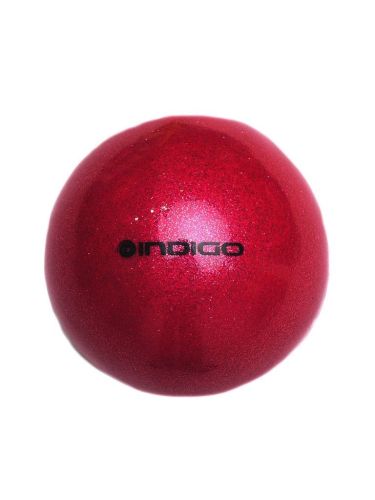 Мяч для художественной гимнастики "INDIGO " Металлик с блестками 15см