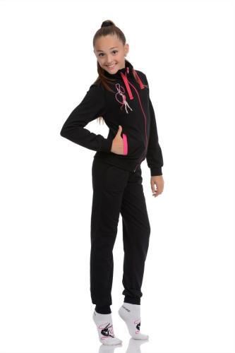 Спортивный костюм с горловиной и вышивкой гимнастки фото 4