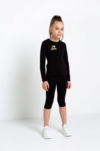 Футболка с длинным рукавом с принтом "Я люблю спорт" Футболка с длинным рукавом с принтом "Я люблю спорт"