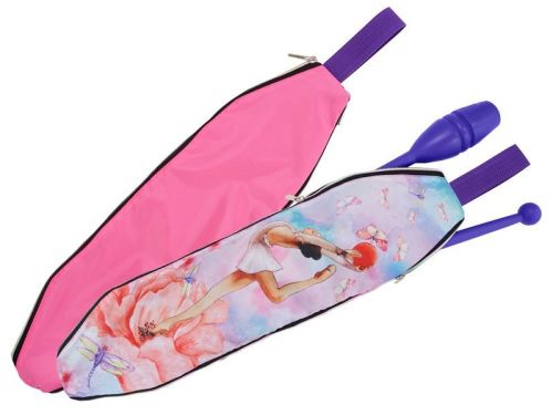 Чехол для гимнастических булав "Гимнастка с мячом"