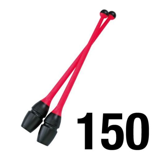 Булавы юниорские резиновые с черной шишкой "Chacott"