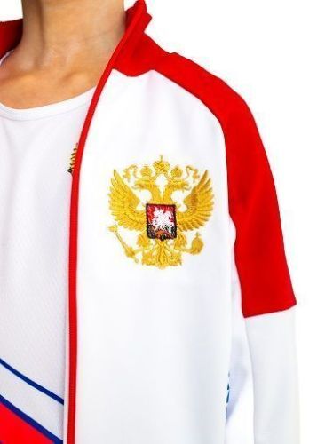 Костюм триколор с вышивкой "Герб" и сублимац.печатью из коллекции Россия фото 3