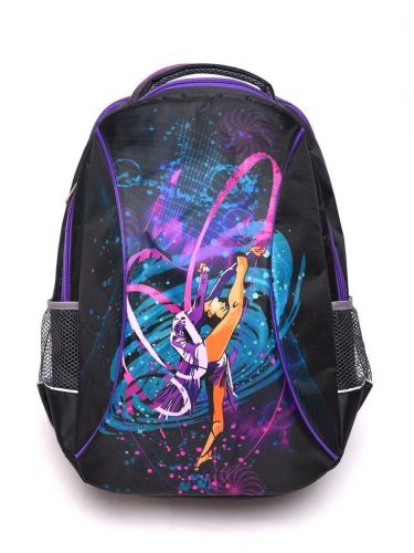 Рюкзак спортивный черный «Гимнастка» Рюкзак спортивный черный «Гимнастка»