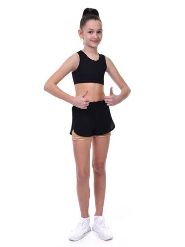 Шорты двойные с сеткой из коллекции "Gold" Шорты двойные с сеткой из коллекции "Gold"