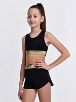 Шорты из коллекции "Gold" с золотой резинкой (полиамид)